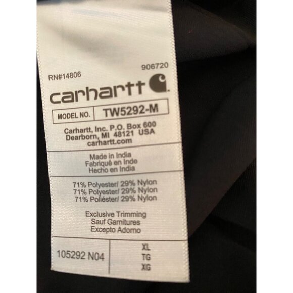 NWT Carhartt Relaxed Fit Black Short-Sleeve Shirt Belle Plaine Logo XL - Picture 7 of 13